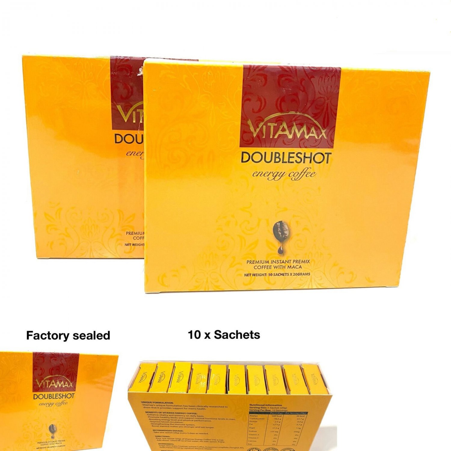 VitaMax Maca Energy Coffee Premium Instant Premix for Men Stamina Booster