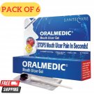 ( Pack of 6 ) Oralmedic Mouth Ulcer Gel 1 Treatment Fast Pain Relief Made in USA