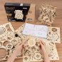 Robotime ROKR 3D Wooden Puzzles Owl Clock Model Kits