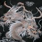 Mens black shirt with double dragon design