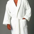 Cypress Terry Velour Shawl Bathrobe OSFA White Only (10603H)