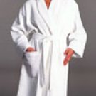 Cypress Terry-Lined Puffy Waffle Shawl Robe White--OSFA