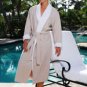 Microfiber Shawl Robe Stone w/ White Lining - OSFA
