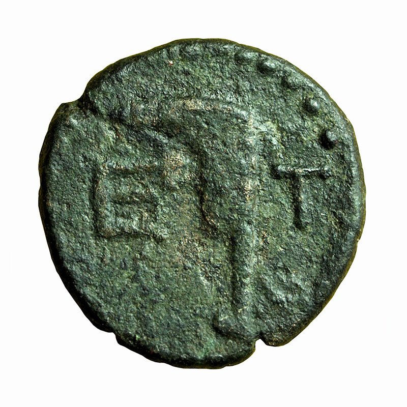 Ancient Greek Coin Etenna Pisidia AE15mm Nymph Serpent / Sickle 03798