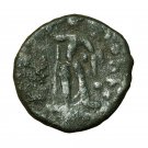 Kushan Coin Huvishka Tetradrachm India AE24mm Huvishka Elephant / Siva 03170