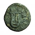 Roman Provincial Coin Myrina Aeolis AE16mm Apollo / Lyre 03948