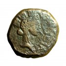 Ancient Greek Coin Carteia Spain Very Rare AE20mm Fortuna / Neptune 04005