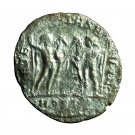Roman Coin Maxentius Follis Ostia AE23mm Head / Dioscuri 03987