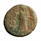 Ancient Greek Coin Katane Sicily AE14mm Apollo / Isis holding Dove 03924