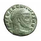 Roman Coin Maxentius Follis Ostia AE22mm Head / Dioscuri 03991