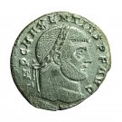 Roman Coin Maxentius Follis AE24mm Head / Hexastyle Temple Roma 03974