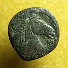 Ancient Greek Coin Carthage Zeugitania AE18mm Tanit / Horse Head 04038