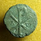 Roman Coin Magnentius Centenionalis AE20mm Bust / Christogram 04077