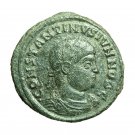 Roman Coin Constantine II Arles Follis AE19mm Bust / VOT X Wreath 04236