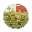 Malta Medal Valletta & Port 34mm Gold Plated 04162