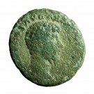 Roman Coin Lucius Verus AS AE25mm Bust / Armenia Captive 03878
