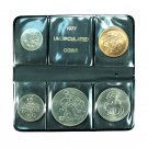 Cyprus 1977 Coins Set 5 25 50 100 500 Mils UNC in Official Set 02916