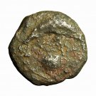 Ancient Greek Coin Dionysios I Syracuse AE15mm Arethusa / Dolphin Shell 03905
