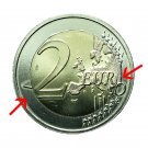 error Latvia Coin 2 Euro 2015 Stork Bird Bimetallic 01621
