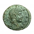 Roman Coin Delmatius Nummus Siscia AE16mm Gloria Exercitus Two Soldiers 04245