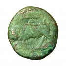 Ancient Greek Coin Hieron II Syracuse Sicily AE18mm Persephone / Bull 04301