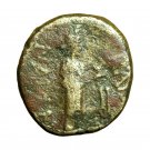 Ancient Greek Coin Katane Sicily AE14mm Apollo / Isis holding Dove 04045