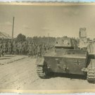German WWII Photo 1944 Russia Press German Soldiers and T-70 Tank 01272
