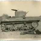 German WWII Photo 1941 Destroyed Russia T-37 Tank 01271