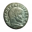 Roman Coin Maxentius Follis Ostia AE23mm Head / Dioscuri 03979