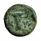 Ancient Greek Coin Kyme Aeolis AE11mm Eagle / One Handed Cup 01465