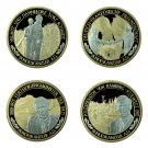 Germany Medals Lot of 4 Helmut Schmidt Chancellor 40mm Gold Plated 01520