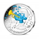 France 10 Euro Silver 2020 Musician The Smurfs Colored Coin Cartoon 01850
