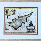 Cyprus Antique Map Print Acamantis Insula by Vincenzo Maria Coronelli 04183