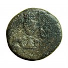 Ancient Greek Coin Myrina Aeolis AE15mm Apollo / Amphora 01840