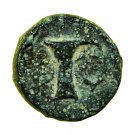 Ancient Greek Coin Kyme Aeolis AE10mm Eagle / One Handed Cup 00012