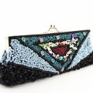 Black Beaded Sequined Purse