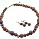 WOODEN NECKLACE SET