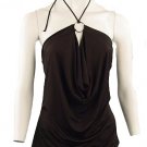 Trendy Black Keyring Halter Top Sz 3X-Large