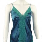 Sexy Blue Satin Strap Camisole Sz Medium