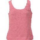 August Silk Pink Sweater Tank Sz Large