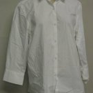 Charter Club White Button Down Top Sz 8