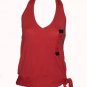 Liz Claiborne Melon Halter Silk-Blend Top Sz Petite Medium