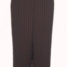 Jones New York Brown Pinstripe Cropped Capris Sz 24