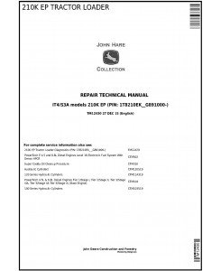 TM12430 - JOHN DEERE 210K EP (PIN: 1T8210EK__G891000-) IT4/S3A TRACTOR LOADER REPAIR MANUAL