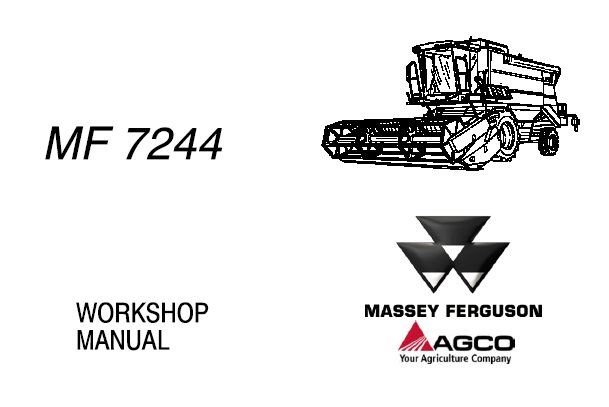 Massey Ferguson Mf7244 Combines Workshop Service Manual