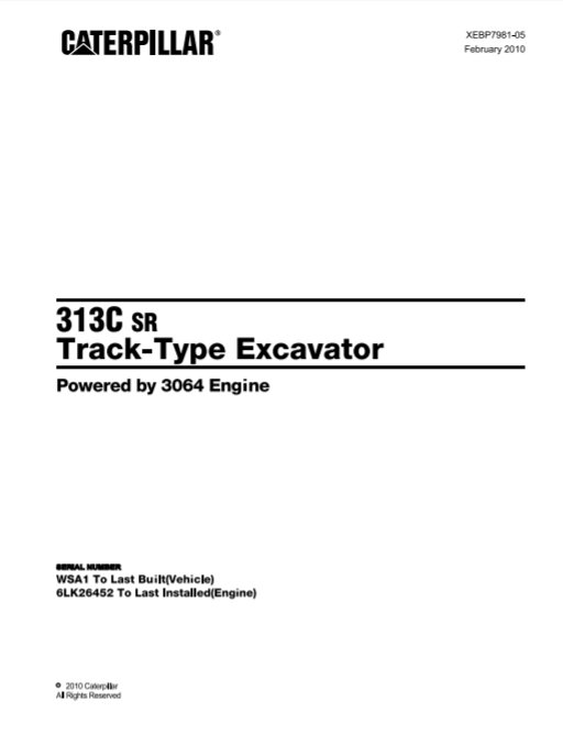 CATERPILLAR D5C III TRACK-TYPE TRACTOR SERVICE REPAIR MANUAL 9DL02550-02569
