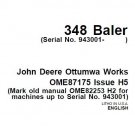 John Deere 348 Baler Operator’s Manual OME87175