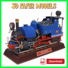 TOY TRAIN 3D PAPER MODEL - DIY printable Toy Train - Toy Train Pattern - DIY papercraft  Train - PDF