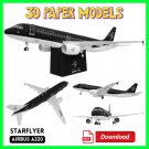PAPER TOY STARFLYER AIRBUS A320 3D Paper Model, Toy Aircraft, Kids Adults fun, Download PDF