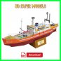 Antarctic Observation Ship Soya 3D Paper Model, Papercraft Model for Adults and Kids, Download PDF